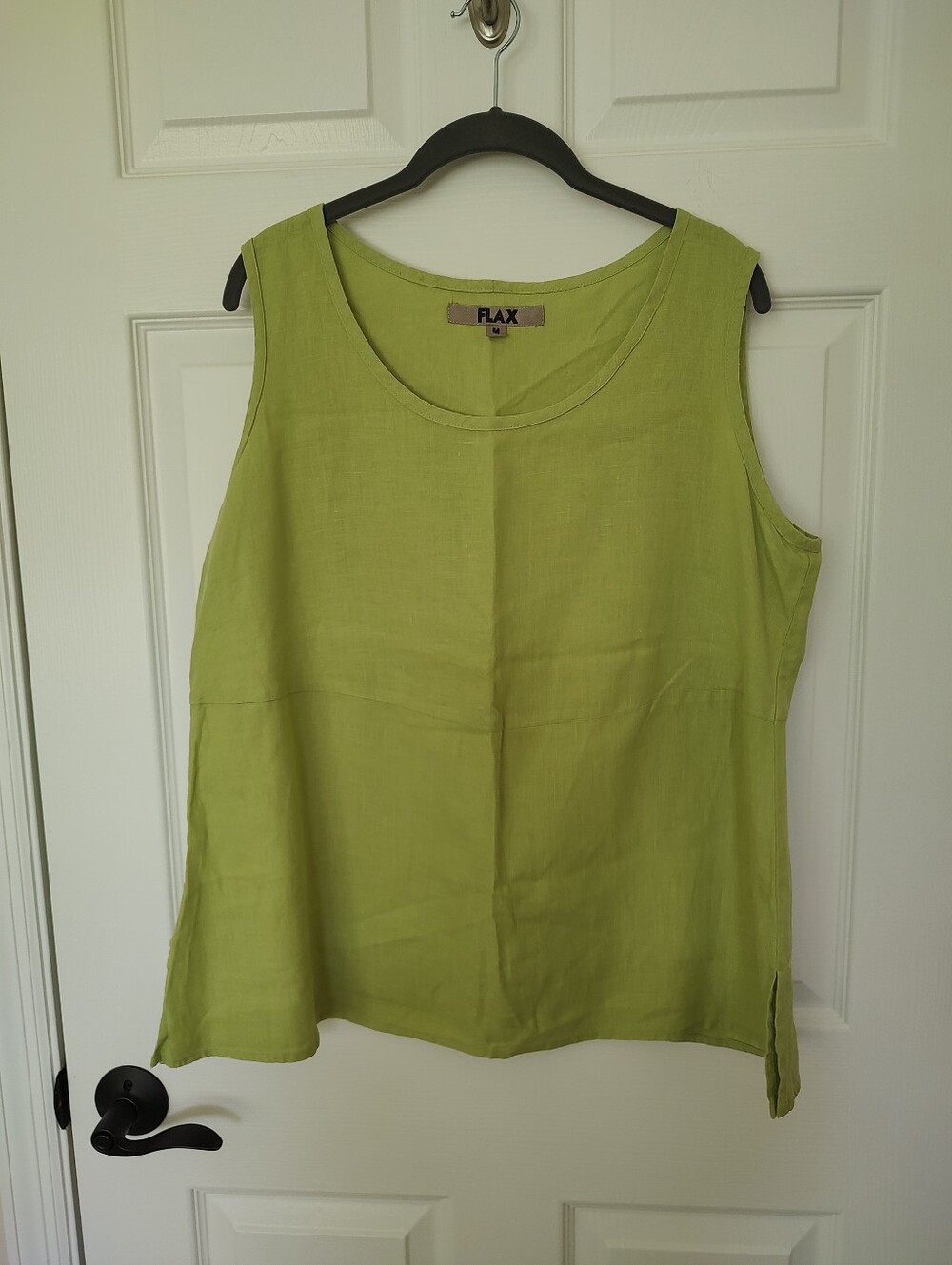 Flax Linen Green Tank Top M - Picture 7 of 9